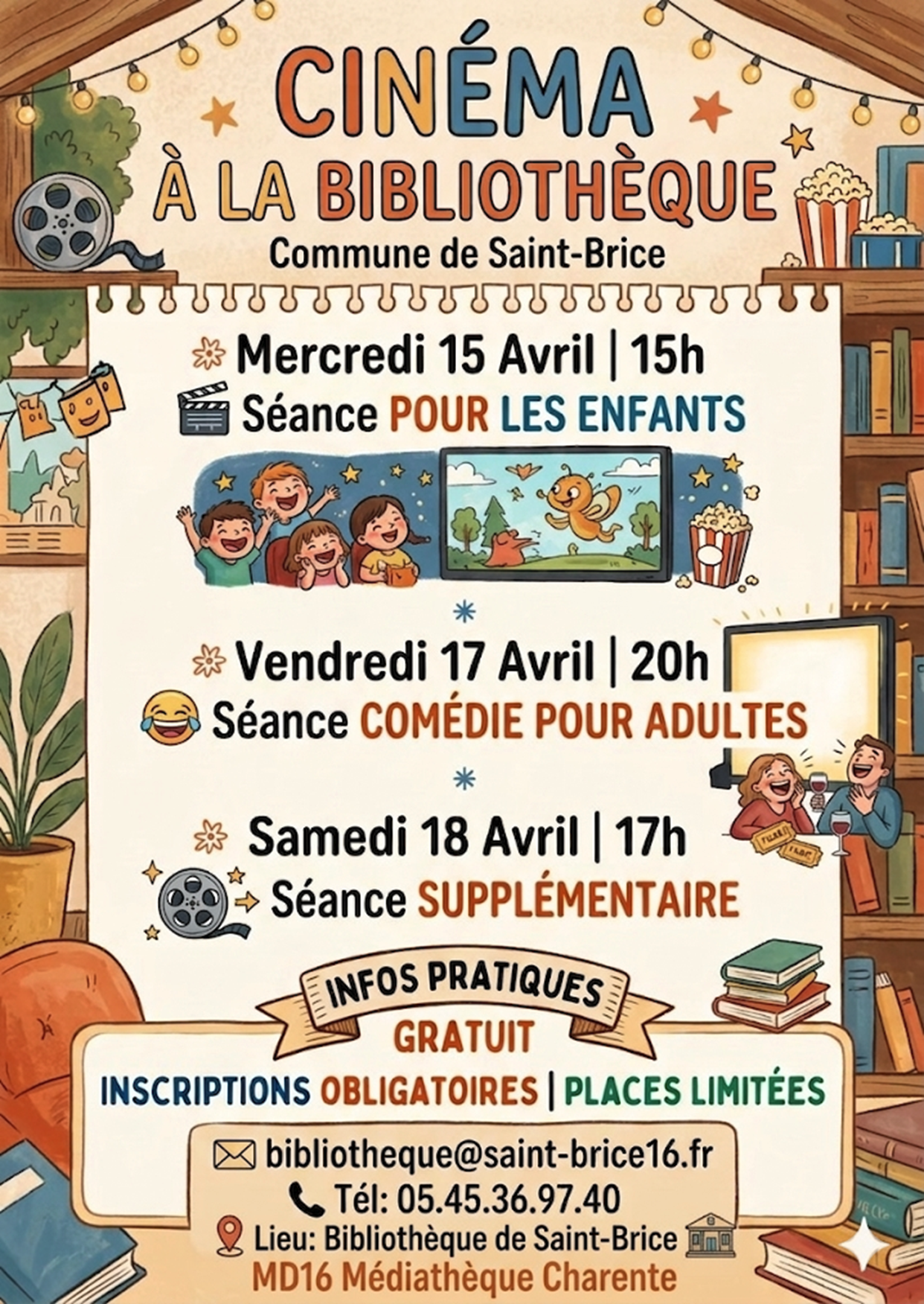 cinéma à la bibliothèque